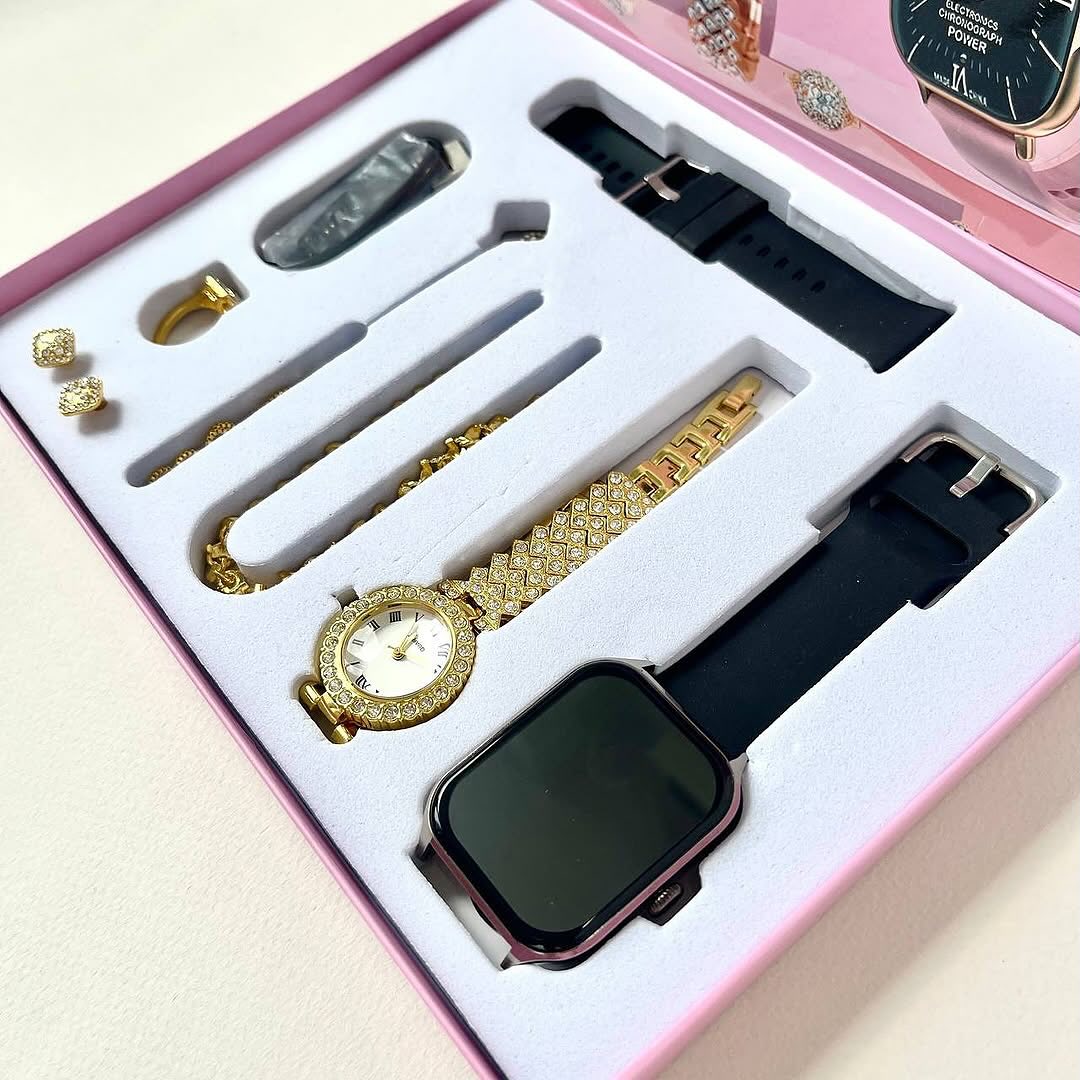 A58 Plus 6 IN 1 Smartwatch Set - مجموعة ساعة ذكية A58 Plus 6 في 1