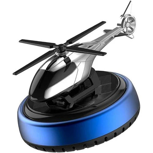 معطر جو للسيارة يعمل بالطاقة الشمسية - موزع روائح على شكل طائرة هليكوبتر دوارة