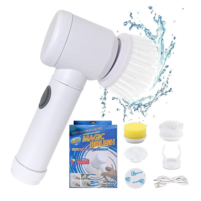 فرشاة التنظيف الكهربائية السحرية (5 في 1) - حل شامل - للاستخدام في كل مكان
