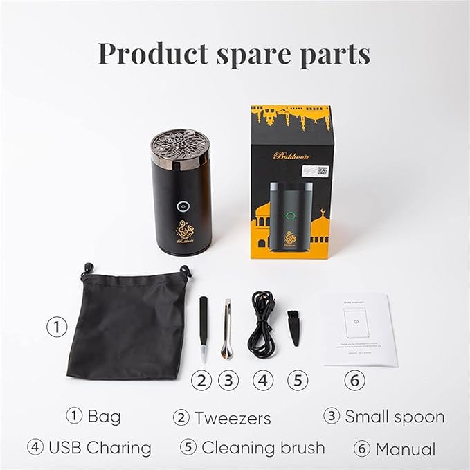 مبخرة بخور فاخرة ذكية – موزع بخور وعطور عود كهربائي قابل لإعادة الشحن