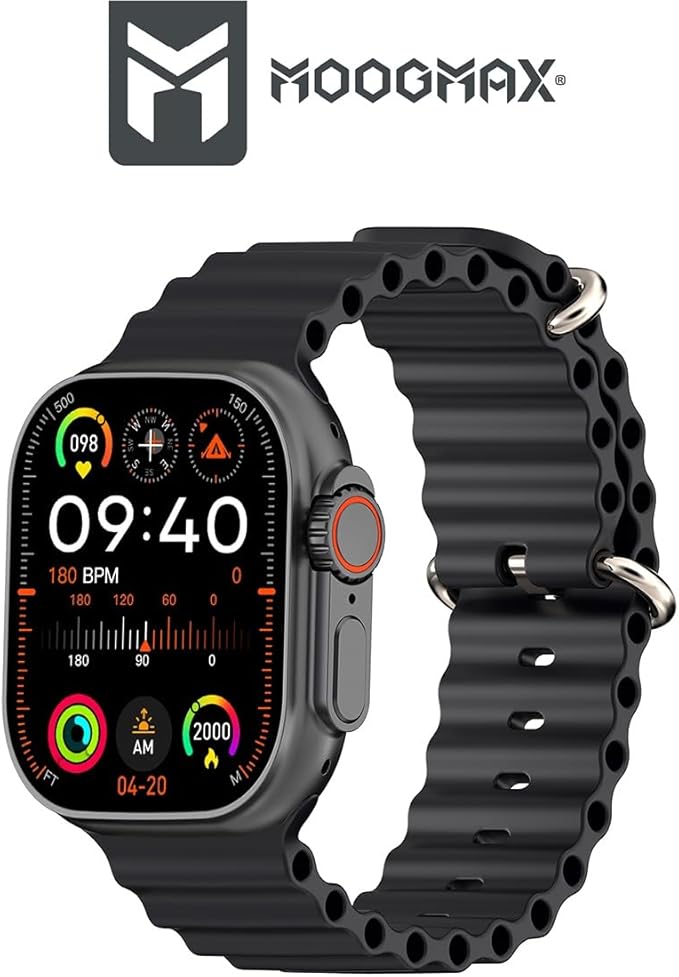 ساعة موج ماكس الذكية ألترا الجيل الثاني - مكالمات بلوتوث، أوضاع رياضية، مقاومة للماء