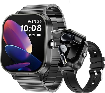 ساعة A70 الذكية مع سماعات أذن لاسلكية - مكالمات بلوتوث وتتبع اللياقة البدنية