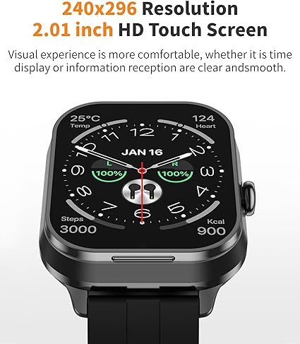 ساعة A70 الذكية مع سماعات أذن لاسلكية - مكالمات بلوتوث وتتبع اللياقة البدنية