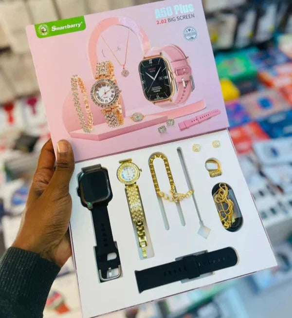 A58 Plus 6 IN 1 Smartwatch Set - مجموعة ساعة ذكية A58 Plus 6 في 1