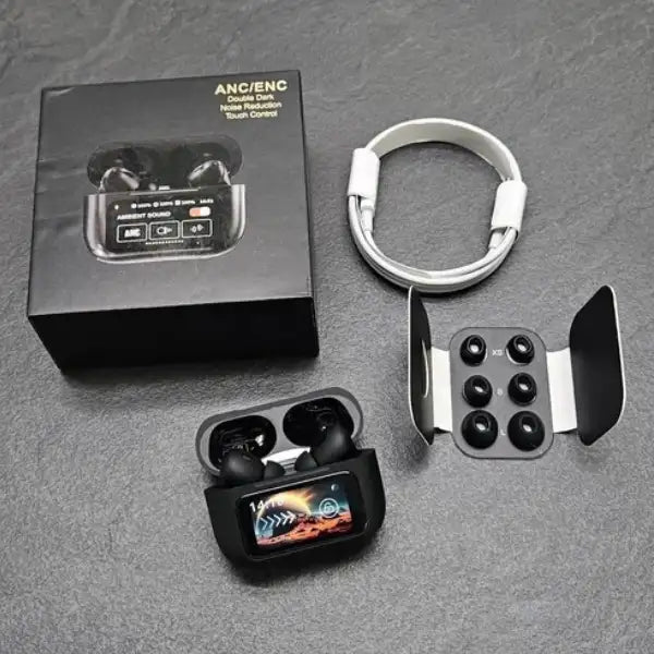 سماعات Airpods Pro A9 LED تعمل باللمس - سماعات أذن ANC+ENC لإلغاء الضوضاء