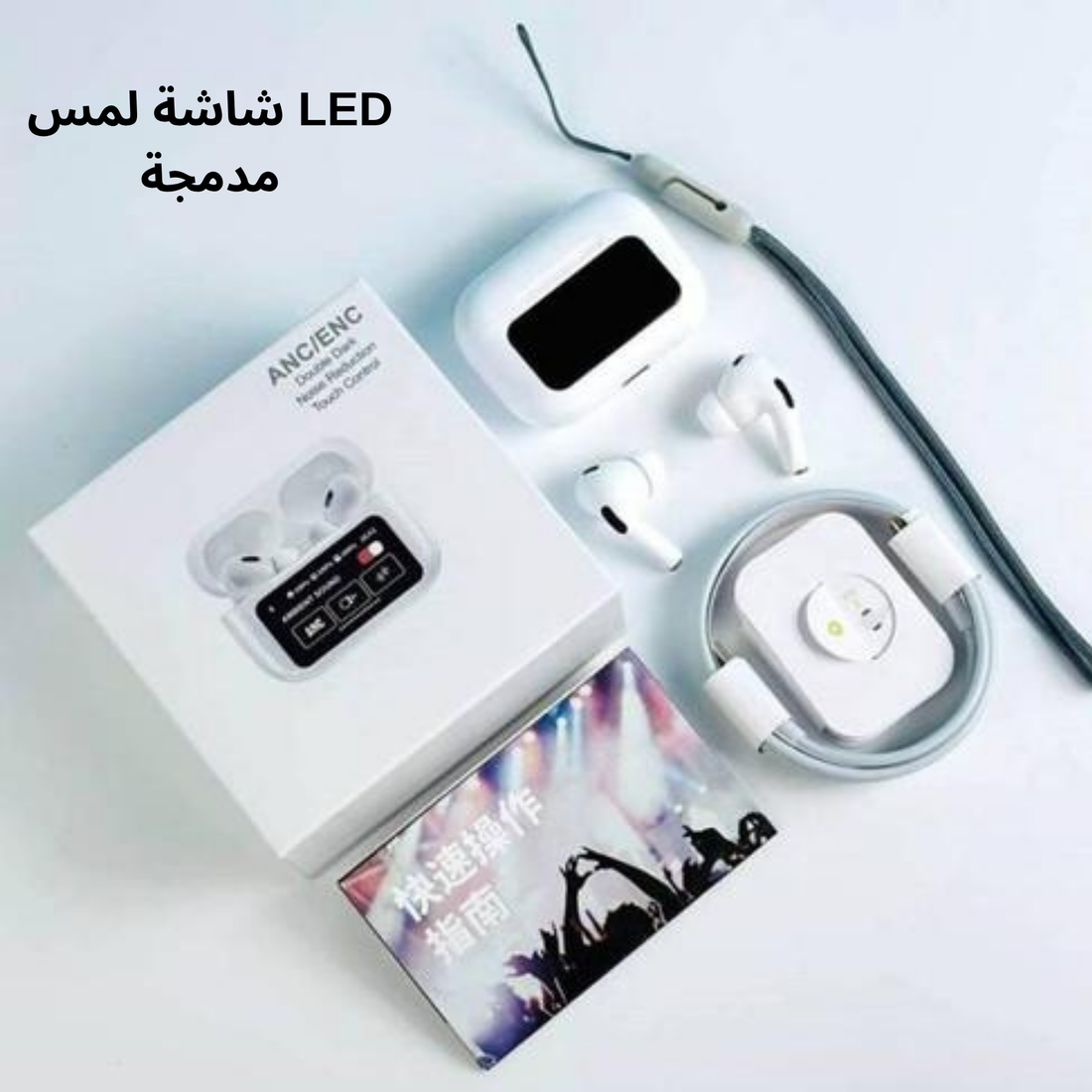 A9 LED Touch Screen Airpods Pro - ANC+ENC Noise Cancelling Earbuds