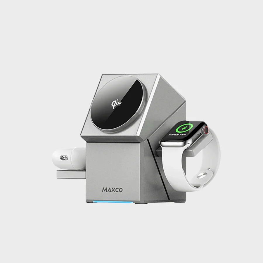 شاحن لاسلكي مغناطيسي 3 في 1 - محطة شحن سريعة محمولة 