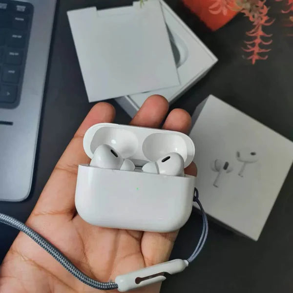 سماعات Airpods Pro 2 - سماعات أذن عالية الجودة - إلغاء الضوضاء النشط + بطارية طويلة الأمد + صوت واضح