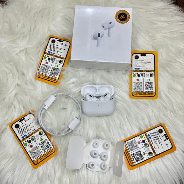 سماعات Airpods Pro 2 - سماعات أذن عالية الجودة - إلغاء الضوضاء النشط + بطارية طويلة الأمد + صوت واضح