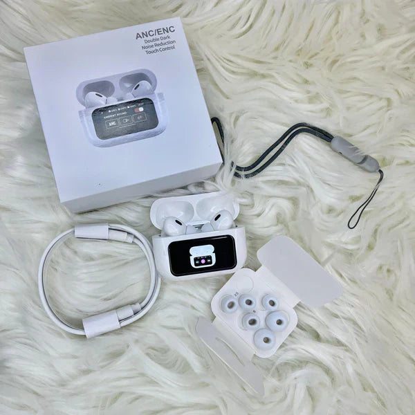 سماعات Airpods Pro A9 LED تعمل باللمس - سماعات أذن ANC+ENC لإلغاء الضوضاء