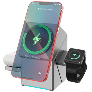3-in-1 Magnetic Wireless Charger - شاحن لاسلكي مغناطيسي 3 في 1
