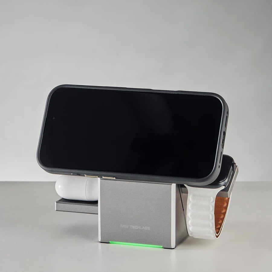 شاحن لاسلكي مغناطيسي 3 في 1 - محطة شحن سريعة محمولة 