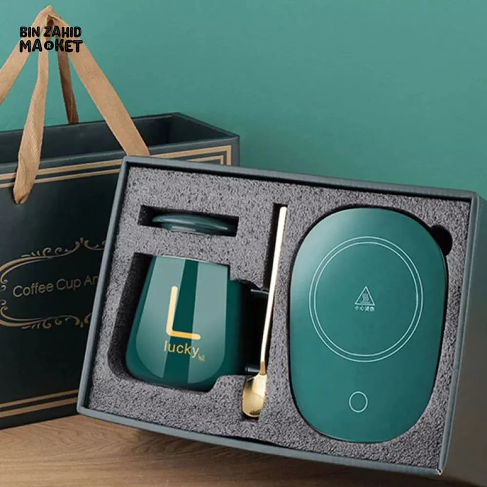 صينية تسخين أكواب القهوة الكهربائية - استمتع بقهوة دافئة في أي وقت وفي أي مكان مع قاعدة تسخين آمنة