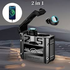 سماعات أذن لاسلكية M25 مع شاشة LED وصوت جهير عميق - بلوتوث 5.3