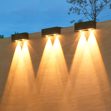 مصباح حائط LED يعمل بالطاقة الشمسية - مستشعر حركة، مقاوم للماء، مصباح خارجي موفر للطاقة