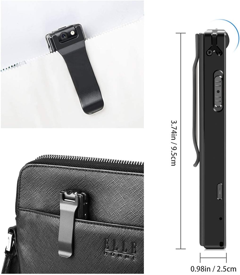 كاميرا جيب صغيرة - تسجيل عالي الدقة، وكشف الحركة، ورؤية ليلية