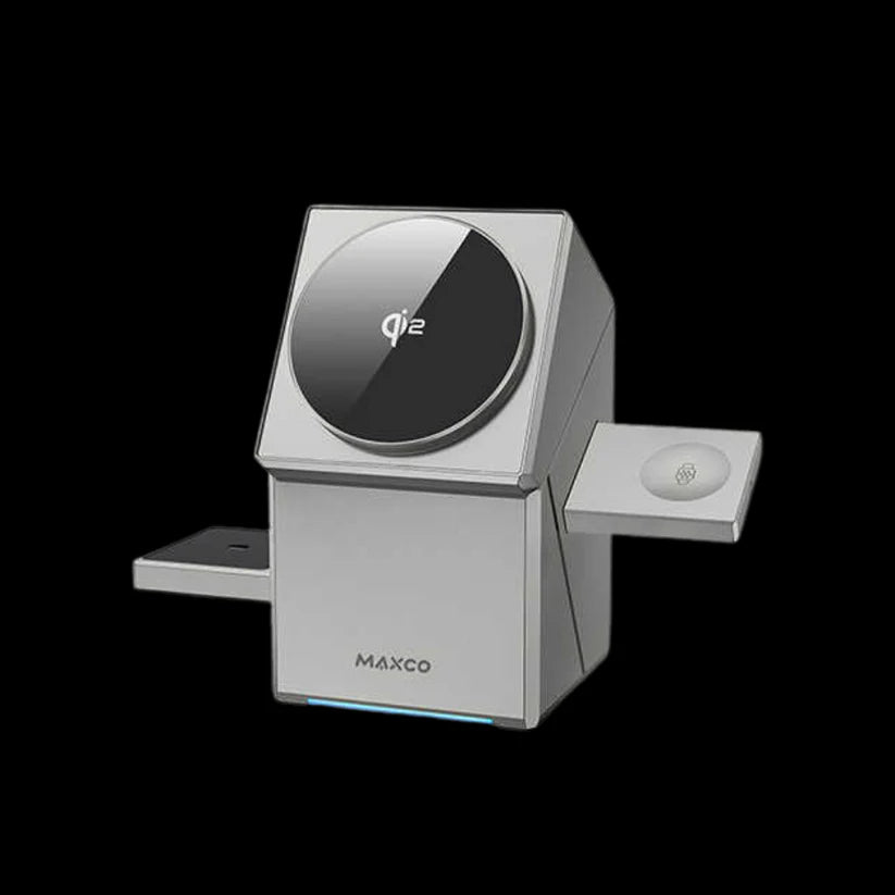 شاحن لاسلكي متعدد الوظائف - شحن سريع للهاتف والساعة وسماعات الأذن