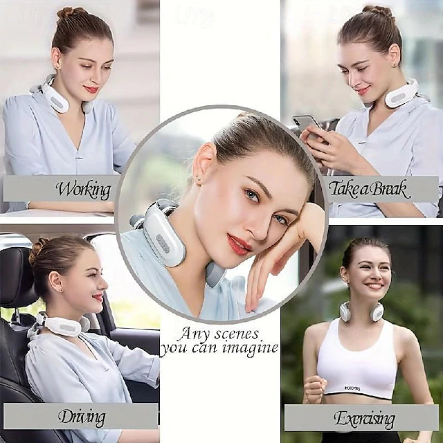 جهاز تدليك الرقبة الذكي - العلاج الحراري، لاسلكي، استرخاء الأنسجة العميقة