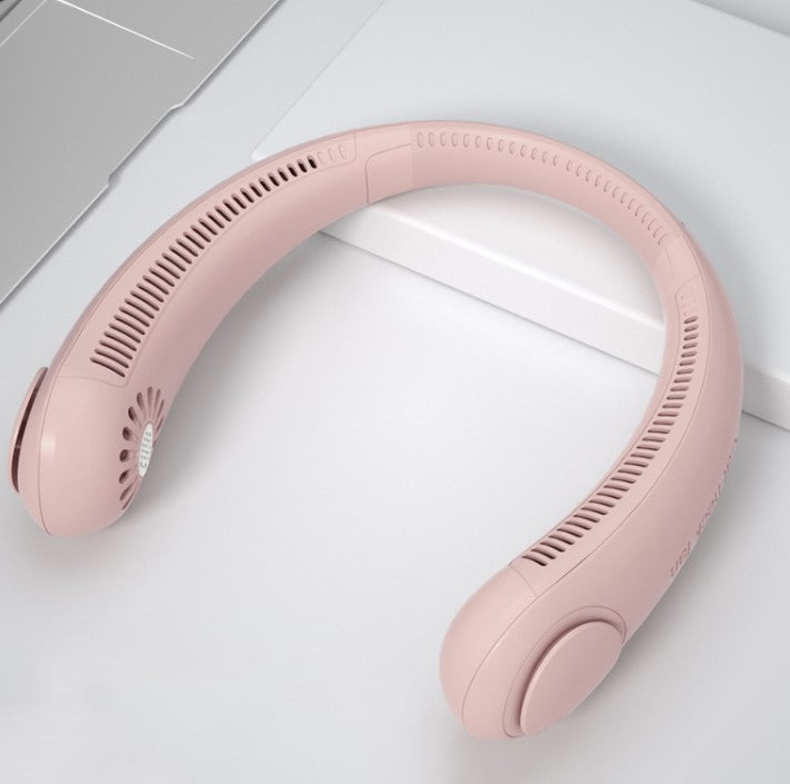 مروحة رقبة محمولة معلقة - قابلة لإعادة الشحن عبر USB، تبريد بدون استخدام اليدين، 3 سرعات