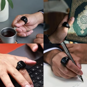 عداد حلقات التسبيح الرقمي الذكي بشاشة OLED ومزامنة التطبيقات 